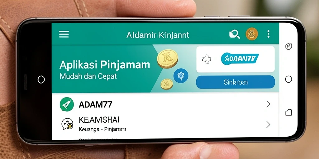Antarmuka ADAM77 yang sederhana dan mudah digunakan untuk pinjaman.