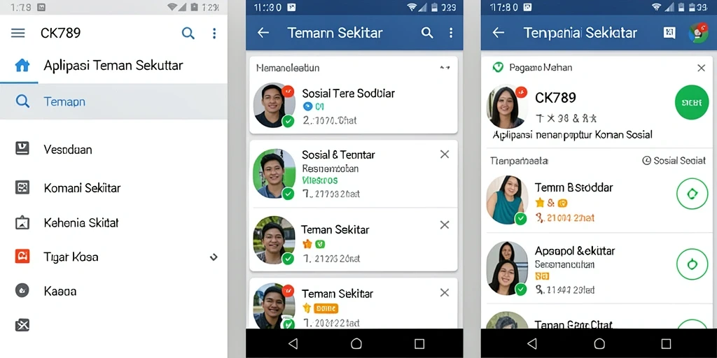 Antarmuka CK789 untuk mencari teman baru dengan mudah.