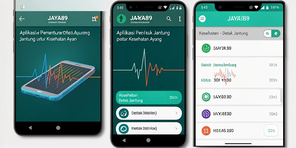 Tampilan antarmuka JAYA89 menunjukkan grafik detak jantung yang akurat.