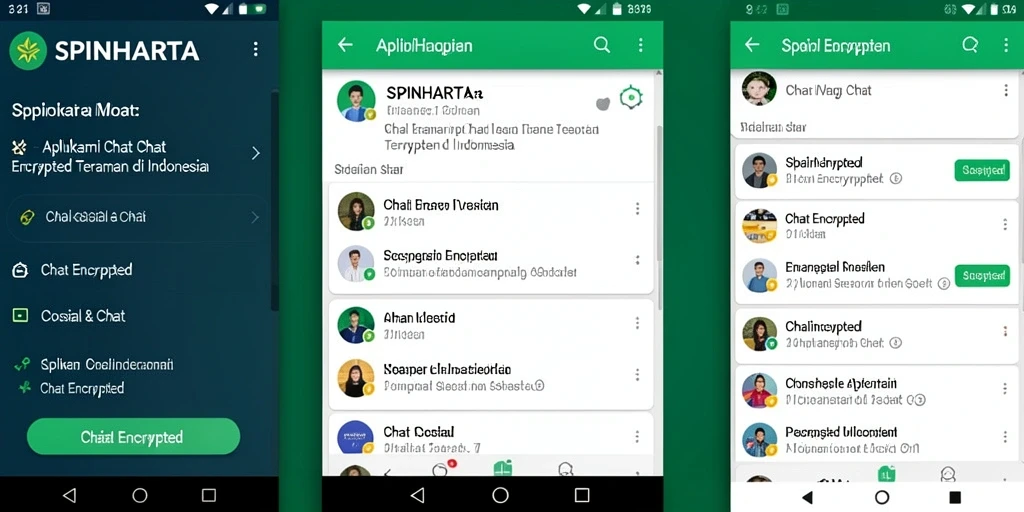 Antarmuka SPINHARTA yang bersih dan mudah digunakan untuk chat.