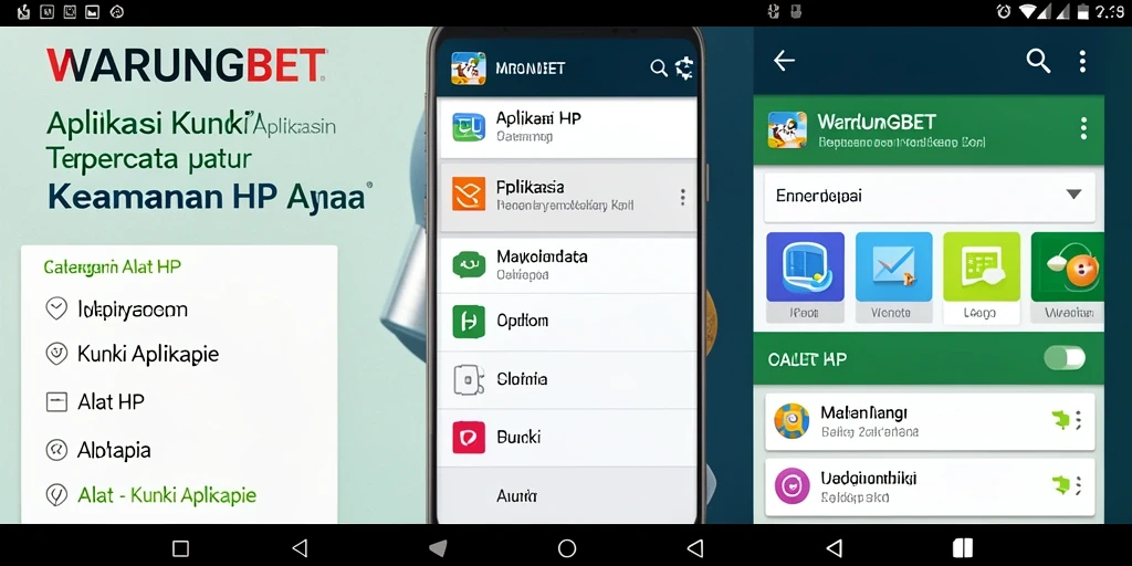 Antarmuka aplikasi Kunci Aplikasi WARUNGBET yang sederhana dan efektif.