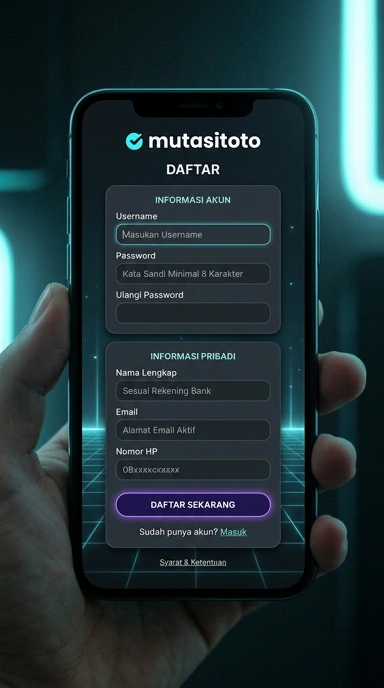 Panduan Lengkap Registrasi Akun Mutasitoto